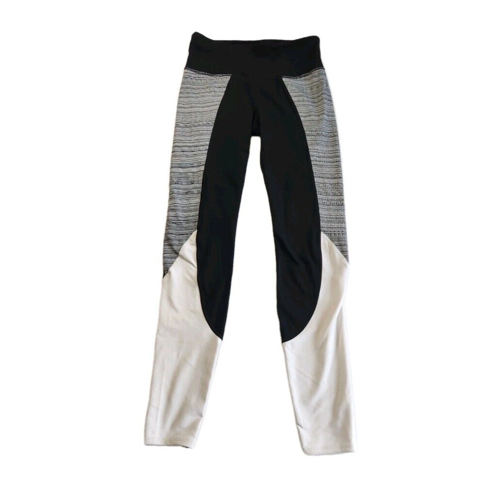 Athleta Crest Colorblock Tight Women’s Sz XS Black Gray White
